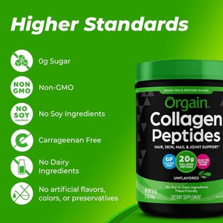 Bột Collagen thuỷ phân ORGAIN Collagen Peptides giúp trẻ hoá da, giảm đau xương khớp 456g