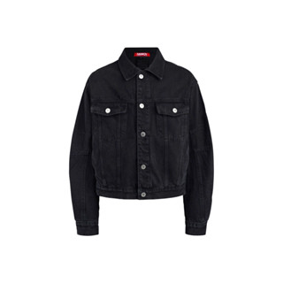 Áo khoác denim Oversized Fit - Ivankov Black Washed Denim Jacket