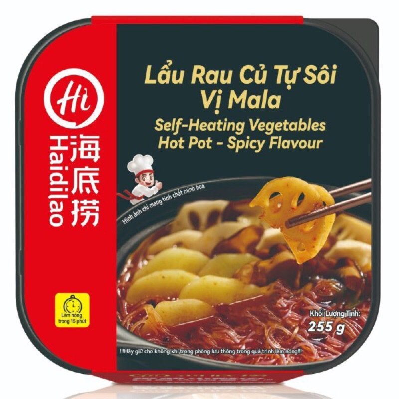 Lẩu tự sôi Haidilao Rau Củ Mala