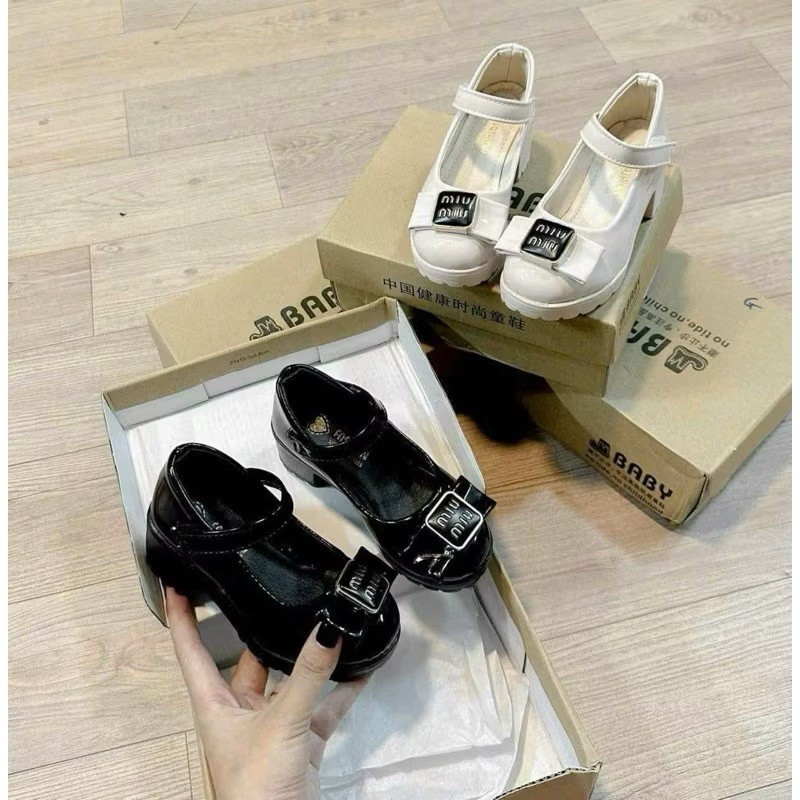 Giày búp bê cho bé gái tăng chiều cao chất da mềm êm chân