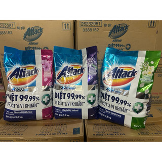  Bột Giặt Attack Khử Mùi Hương Oải Hương   sảng khoái  anh đào 3.8kg 