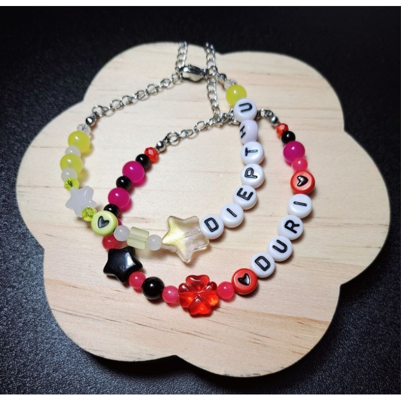 Vòng tay khóa thép ĐÍNH TÊN bản thân, idol, anh trai say hi, em xinh say hi theo yêu cầu