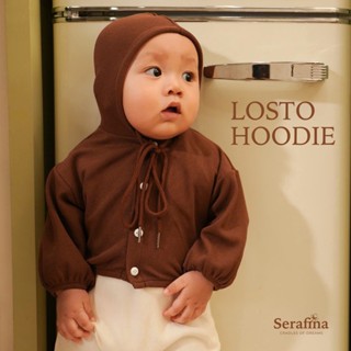 Áo cardigan có mũ LOSTO chất liệu Sera-Fleur áo khoác mỏng áo đi nắng cho bé trai bé gái thương hiệu Serafina