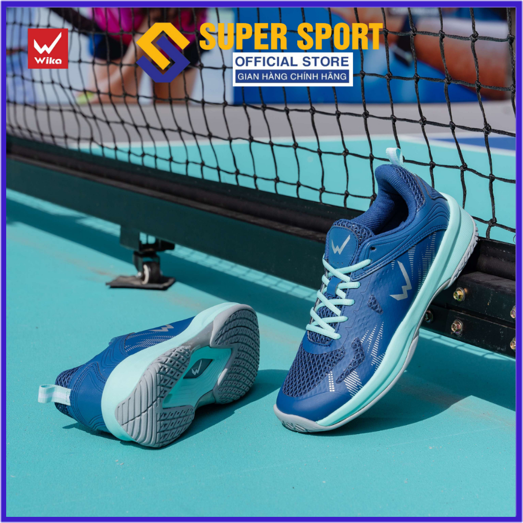 Giày Thể Thao Wika Hyper Nam Nữ Chính Hãng Màu Xanh Navy - Giày Chơi Pickleball, Bóng Chuyền, Cầu Lô