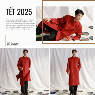  Áo dài nam cách tân dạng cúc bấm vải gấm cao cấp  KHÔNG KÈM QUẦN + NGỌC BỘI  - Sang trọng đón Tết 2025 