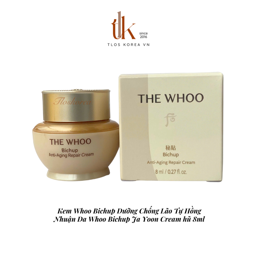 Kem Whoo Bichup Dưỡng Chống Lão Tự Hồng Nhuận Da Whoo Bichup Ja Yoon Cream hũ 8/10ml