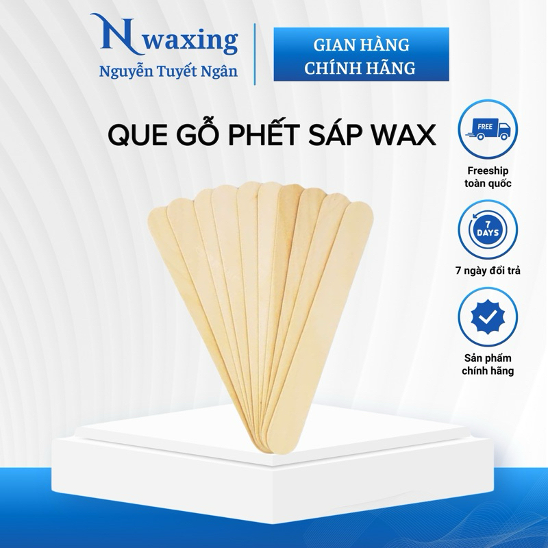 10 Que Gỗ Phết Sáp Waxing wax lông râu, ria mép, toàn thân