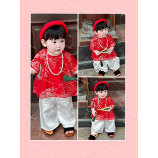 Set Hạ Xuân Hoa voan thêu 2025 cho bé gái ( Nhà may Xuka handmade)