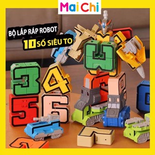 Đồ Chơi Lắp Ráp Robot Số Biến Hình 10 Số, Đồ chơi Robot số biến hình, Bộ chữ số biến hình MaiChishop