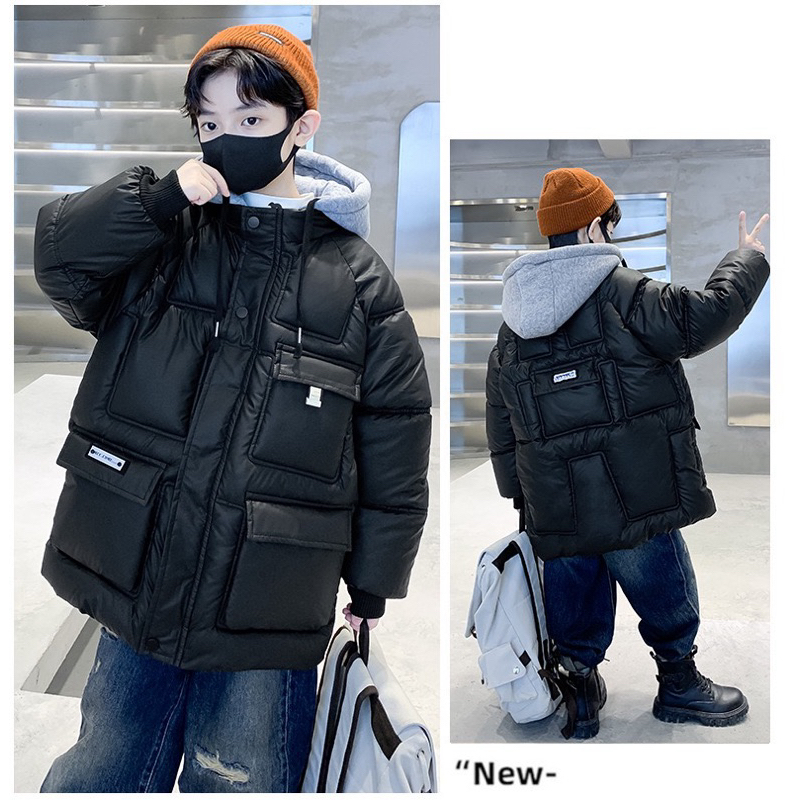 NANA CHAN - Áo khoác phao túi hộp mũ nỉ AB961 SIZE ĐẠI 120-170, quần áo trẻ em Quảng Châu