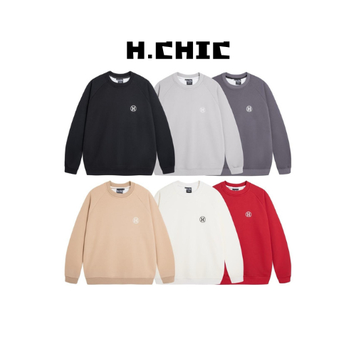 Áo sweater H.CHIC M009 nam dài tay vải nỉ lông cáo cổ tròn form rộng - Menswear Hoodie Tay Dài
