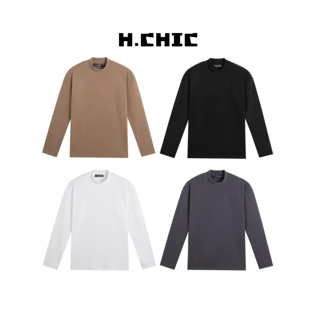 COMBO 2 Áo giữ nhiệt nam H.CHIC cổ cao tay dài M003 Menswear - Giữ ấm hiệu quả -