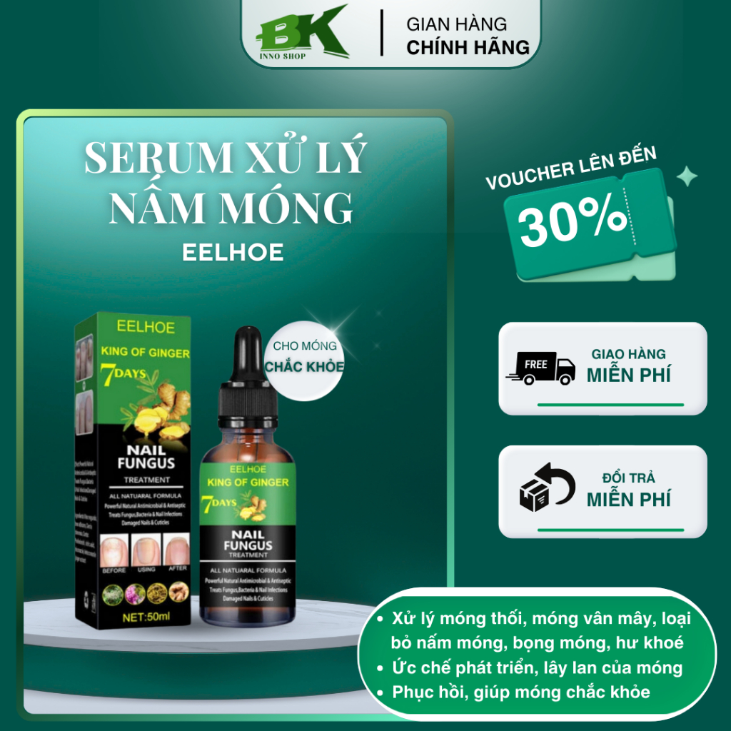 Tinh Chất Dưỡng Móng Tay, Chân Thảo Dược Gừng Già Xanh Nail Fungus EELHOE Mỹ Loại Bỏ Nấm Móng, Thối Bọng Móng, Hư Khóe