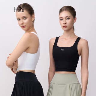 Áo croptop tập Yoga Gym Hibi Sports CR833, kiểu ba lỗ cổ vuông, kèm mút ngực