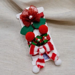 Kẹp tóc handmade Noel cho bé