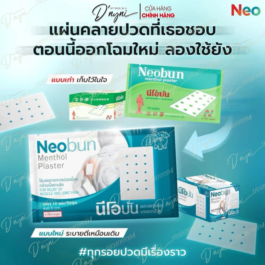 Cao dán giảm đau Neobun Thái Lan