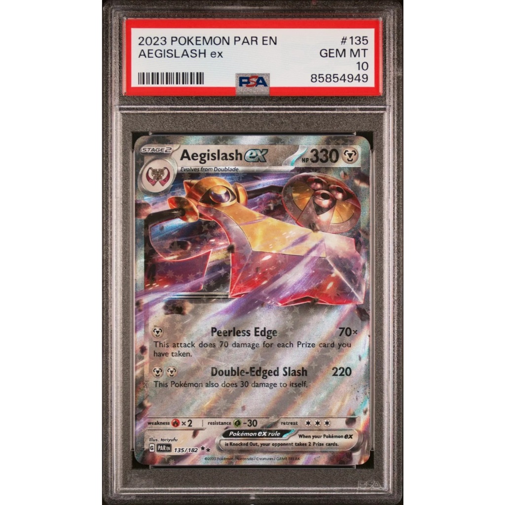 Thẻ PSA 10 EN 2023 Pokemon Paradox Rift PAR EN 135 Aegislash EX d62 9