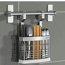 Giá treo đũa thìa FANDI FL301, ống đựng đũa inox, ống đựng 3 ngăn treo tường