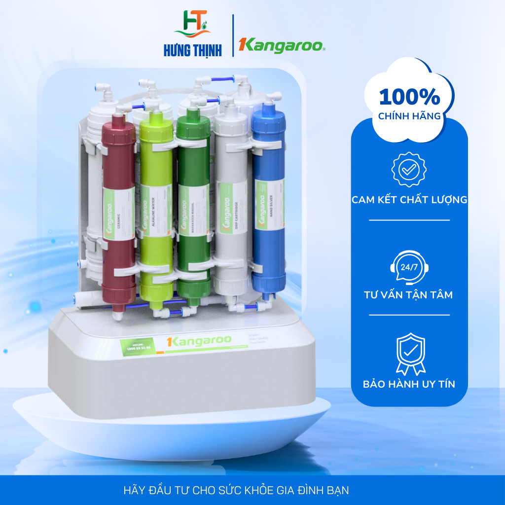 Máy Lọc Nước Kangaroo Để Gầm KGRP88 9 Cấp Lọc Kích Thước Gọn Nhẹ, Thiết Kế Trang Nhã Giúp Không Gian