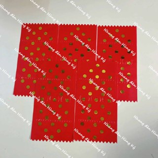 {5 tờ} Giấy dán cửa đỏ ngày tết truyền thống