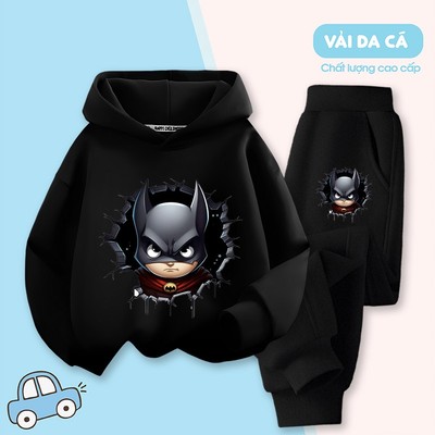 Quần áo bé trai BOBDOG, bộ nỉ áo hoodie quần dài chất liệu da cá in hình dễ thương HX-BDO97 cho bé
