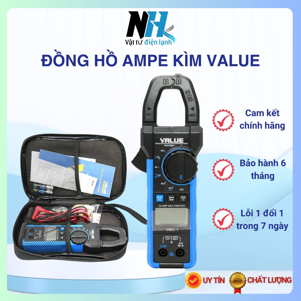 Đồng hồ kẹp dòng ampe kìm VALUE VMC-1 cao cấp