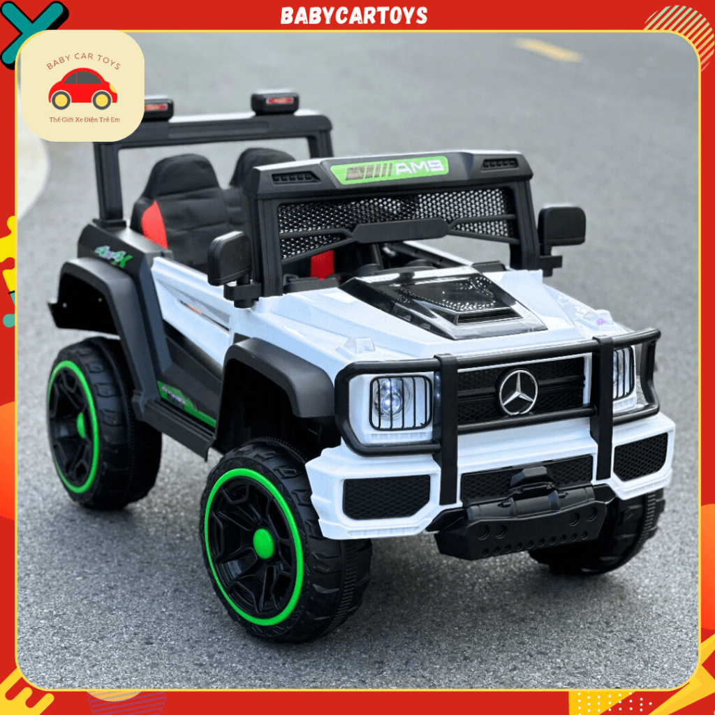 [Rẻ Vô Địch] Xe điện cho bé địa hình G63 đẳng cấp, Ghế Nệm Da cao cấp [Hỏa Tốc HCM]