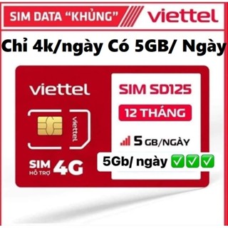 Giảm 50% - Sim M2M Viettel Sử Dụng Luôn Đăng Kí Các Gói Cước Data 5GB/Ngày - 1 Tỷ GB Dùng Lắp Điện Thoại , Cục Phát Wifi