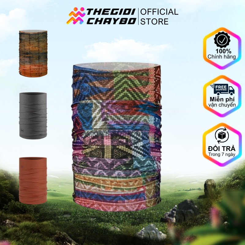 Khăn Đa Năng Buff Original Ecostretch - Khăn Ống Trekking, Phượt Chống Nắng