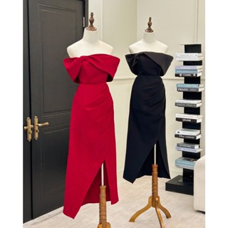 Váy đầm bigsize nữ trễ vai xẻ tà đi chơi dự tiệc sang chảnh LUCY BIGSIZE 50- 90kg