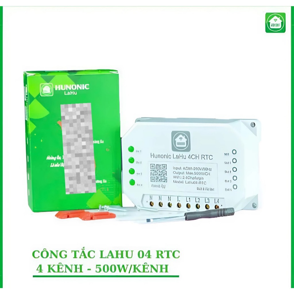 Công Tắc Thông Minh Wifi Hunonic Lahu 4 kênh RTC