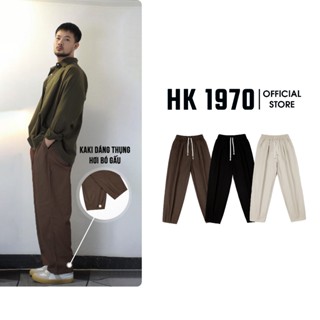 Quần Kaki Ống Rộng Xếp Ly Lưng Cao Co Giãn Chất Vải KaKi Mềm Phong Cách Retro Hàn Quốc Q182