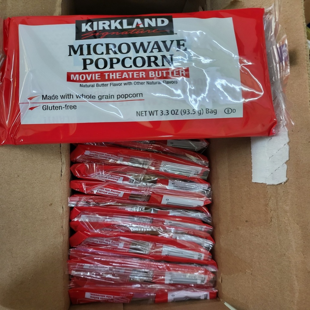 date 26-10-2026, gói 93.5g -- BẮP NỔ BƠ (Bỏng ngô) [USA] KIRKLAND Microwave Popcorn Movie Theater Bu