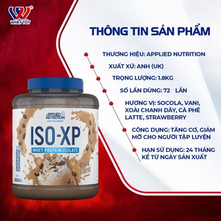 Whey protein isolate Applied Nutrition Iso XP 1.8kg chính hãng
