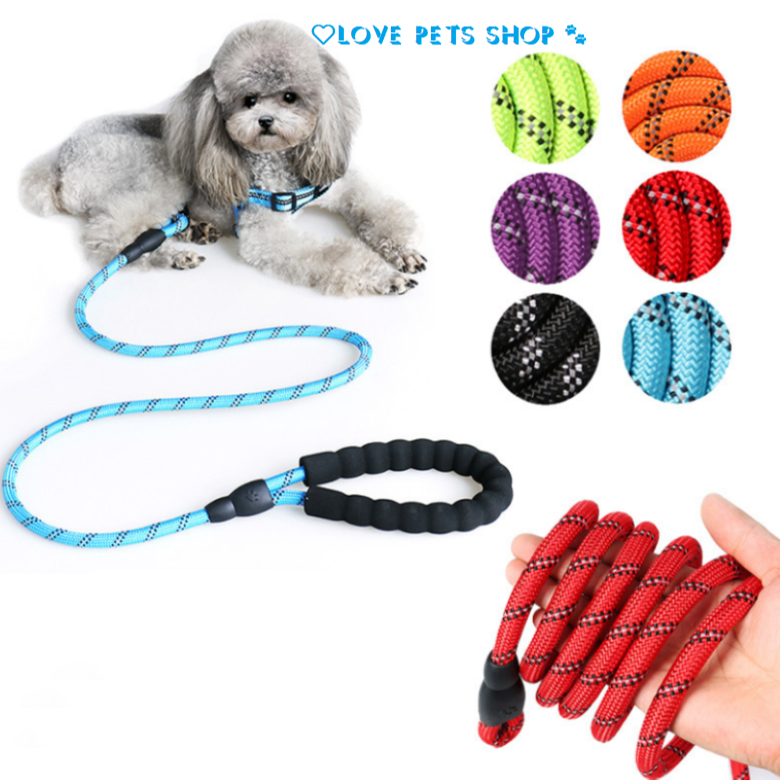 Dây dắt Chó phản quang đi dạo an toàn trong bóng tối (không kèm vòng cổ, yếm ngực) - Love Pets Shop