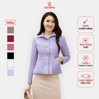 Áo phao nữ CARDINA chất liệu gió chần bông siêu nhẹ cản gió giữ ấm tốt chống xô bông 4PNF08