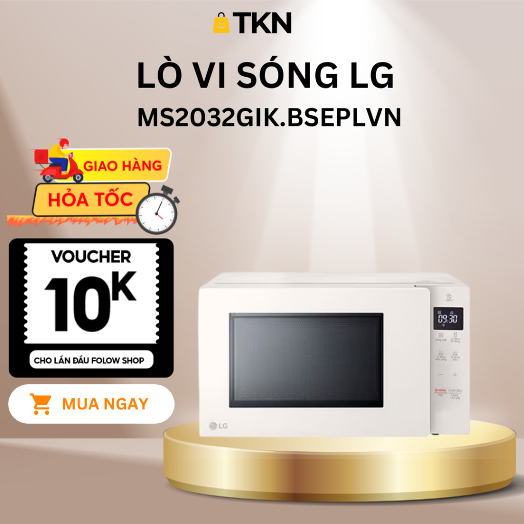 Lò Vi Sóng MS2032GIK / MS2032GAS - LG 20L - Màu Đen, Be - Giao Hàng Toàn Quốc - Bảo Hành Chính Hãng