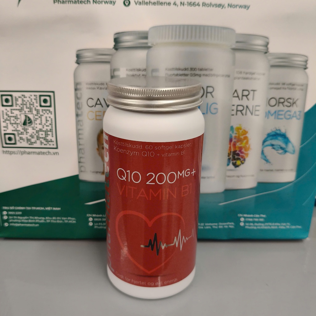 10 lọ Q10 200Mg + Vitamin B1 Pharmatech