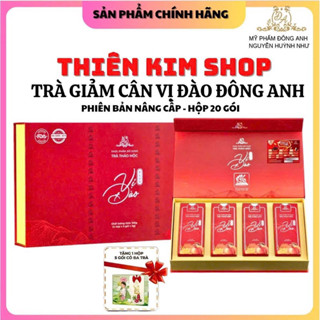 Trà Giảm Cân Vị Đào Đông Anh Hộp 20 gói Collagen X3 Hương Vị Đào Nguyễn Huỳnh Như Chính Hãng