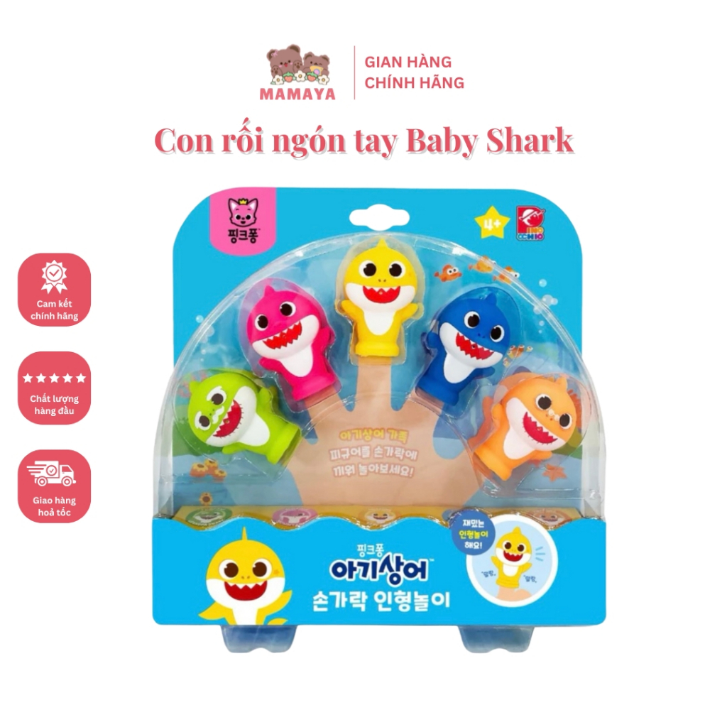 Đồ Chơi Con Rối Ngón Tay Cá Mập Pinkfong Baby Shark Hàn Quốc