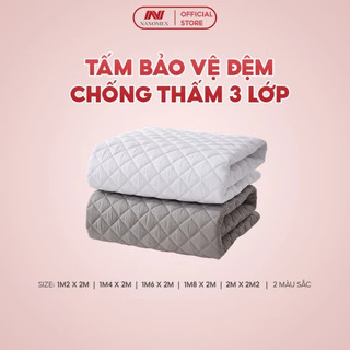 Tấm lót bảo vệ nệm Nanomex 3 lớp trần bông, bảo vệ nệm chống thấm kích thước 1m2 1m4 1m6 1m8 2m kiểu dáng sang trọng
