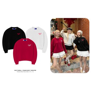 Áo Sweater Form Boxy NOCTURNAL Snake Sweater Nỉ Lót Lông Nhung Unisex Local Brand