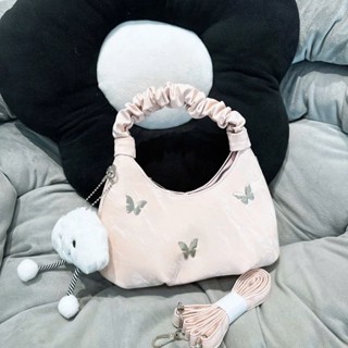 Túi xách nữ đeo chéo cầm tay da nhung kèm móc đám mây thời trang 286