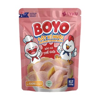 ( Tặng 100g Bánh phồng tôm ) Combo 3 loại bột siêu ngon BOYO ( Bột phô mai 125g, Bột trứng muối 100g, Bột xí muội 100g )