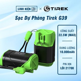 Sạc Dự Phòng Mini Tirek G39 10.000mAh. Sạc Siêu Nhanh 22.5W. Lõi 21700 Chất Lượng Cao. Mới Nhất 2024