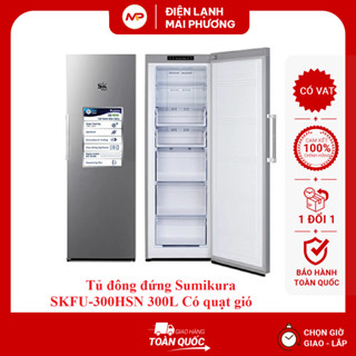 [FREESHIP + LẮP ĐẶT HN]Tủ đông đứng Sumikura SKFU-300HSN 300L KHÔNG ĐÓNG TUYẾT - (Bảo hành 24 tháng toàn quốc)