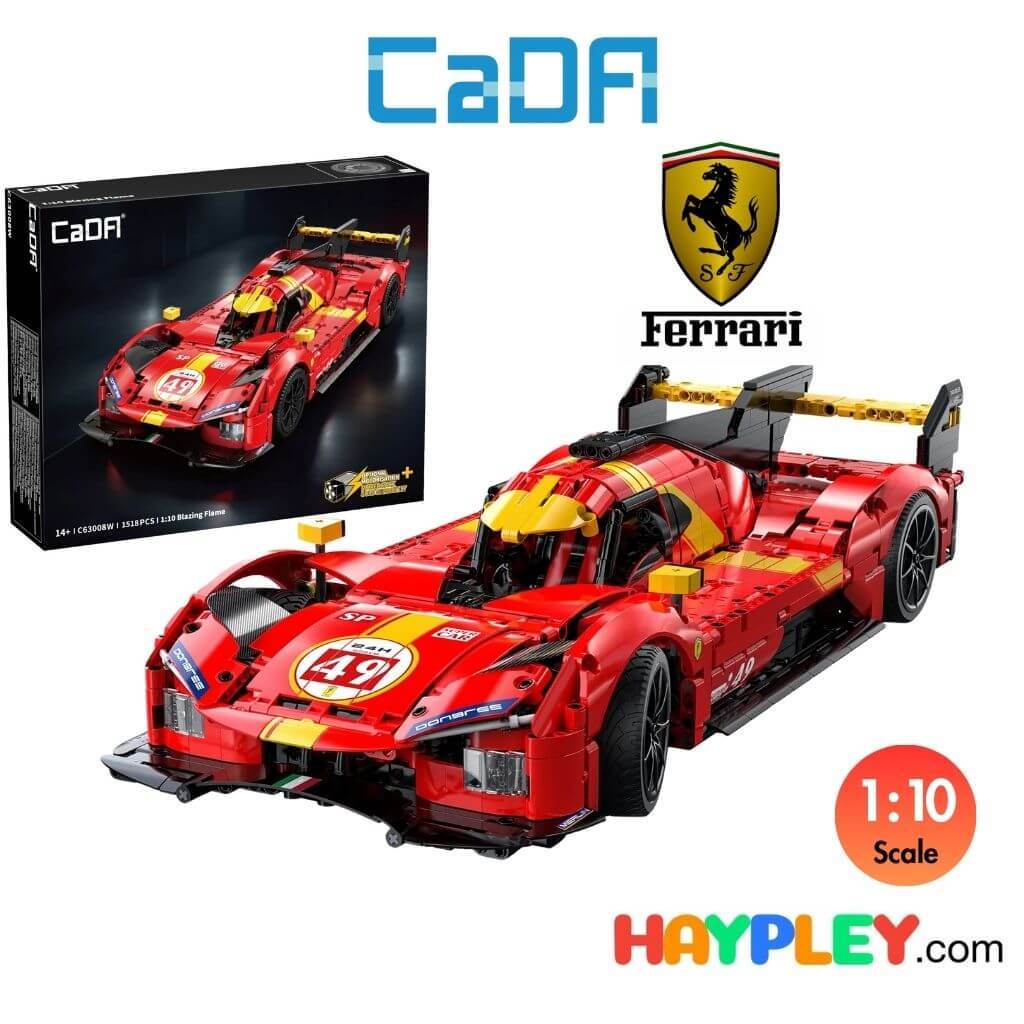 Technic CaDA Siêu xe Ferrari 499P Blazing Flame C63008 (1.518 chi tiết) - Đồ chơi lắp ráp