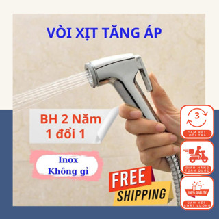  Vòi Xịt Bồn Cầu Tăng Áp Dây vòi xịt vệ sinh Inox 304 Cho Bồn Cầu KNUS 