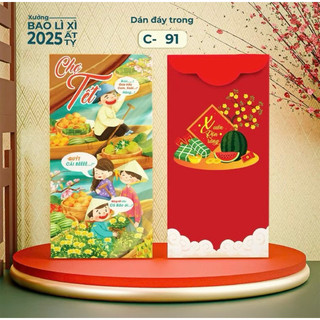 Combo 10 Bao Lì Xì Tết Gia Đình Đoàn Viên Sum Vầy lì xì truyền thống tết dân gian - Tế