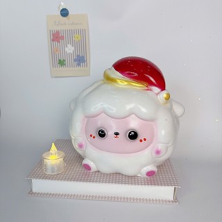  Heo Đất Lợn Đất Tiết Kiệm Lỗ Tròn  Ống Tiết Kiệm Cừu Noel Siêu Đáng Yêu KT 22x 22cm - Pishop Official 
